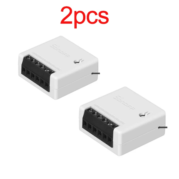 Sonoff mini 2pcs 1/2/3/5/6/8/10 шт. Sonoff мини Two Way интеллигентая(ый) Wi-Fi для переключателя «сделай сам» Умный дом автоматизации Дистанционное Управление переключатели работать с Alexa - Комплект: Sonoff mini 2pcs