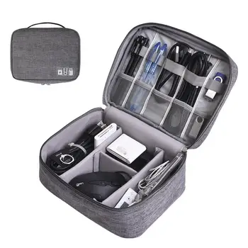 

Lattice New Data Cable Storage Bag Convenient Multi-Function u Disk Headset Charger Storage Bag Protection Box 24.5x18x10cm