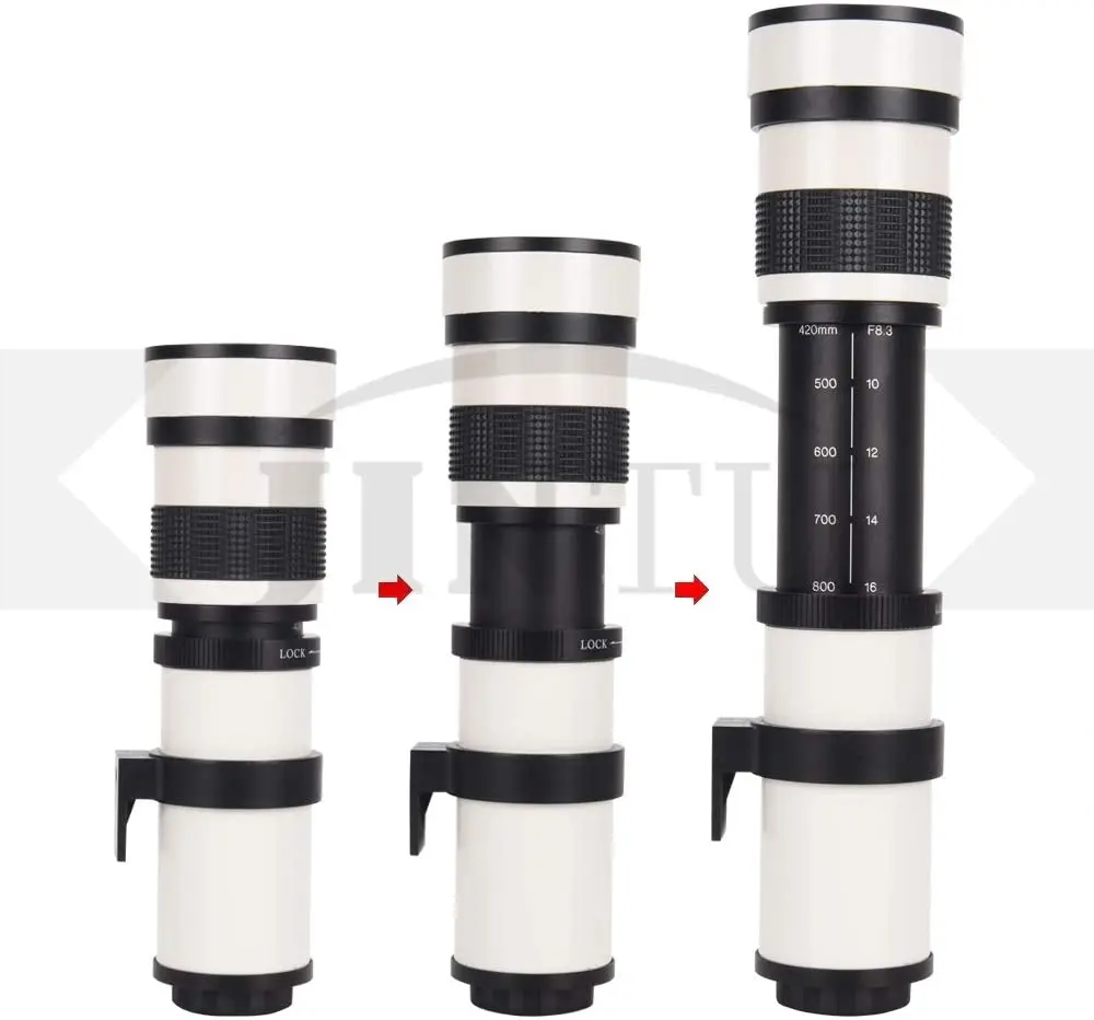 JINTU 420-1600mm F8.3 Manual Focus Lens Telephoto