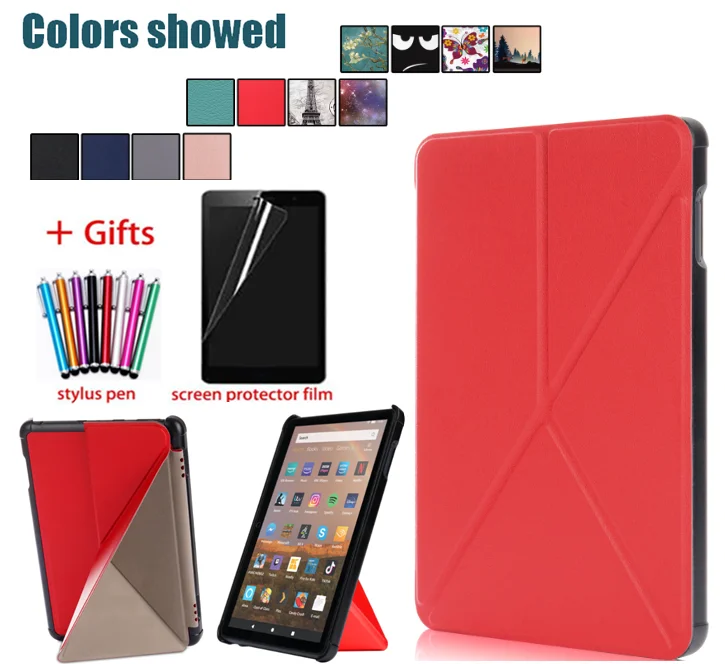 GLIGLE сильный магнит Multi Fold для Kindle Fire/Kindle Fire HD 8/8 plus (2020) чехол + стилус Экран
