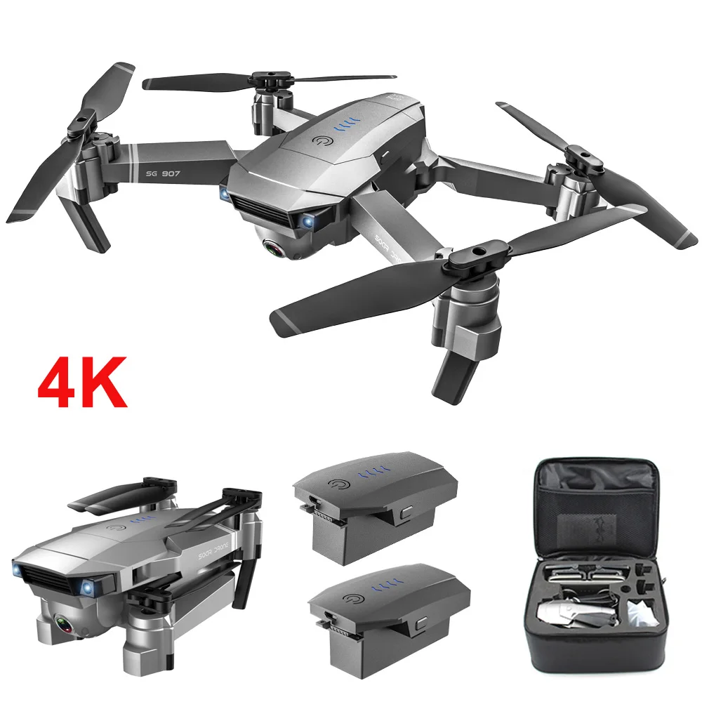 SG907 складной gps 5G wifi FPV RC Квадрокоптер с 4 K/1080 P Ультра HD камерой оптическое позиционирование дрона VS SG906 F11 X46G - Цвет: 4K 2battery with bag
