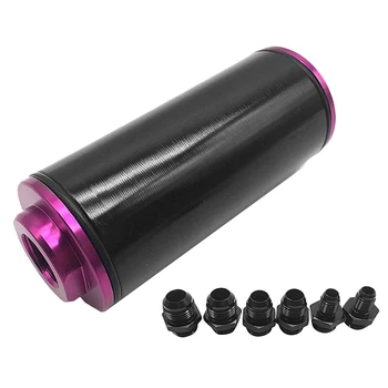 

Car Modification Accessories Universal Gasoline Filter 50MM Oil Filter with AN6 AN8 AN10 Connector