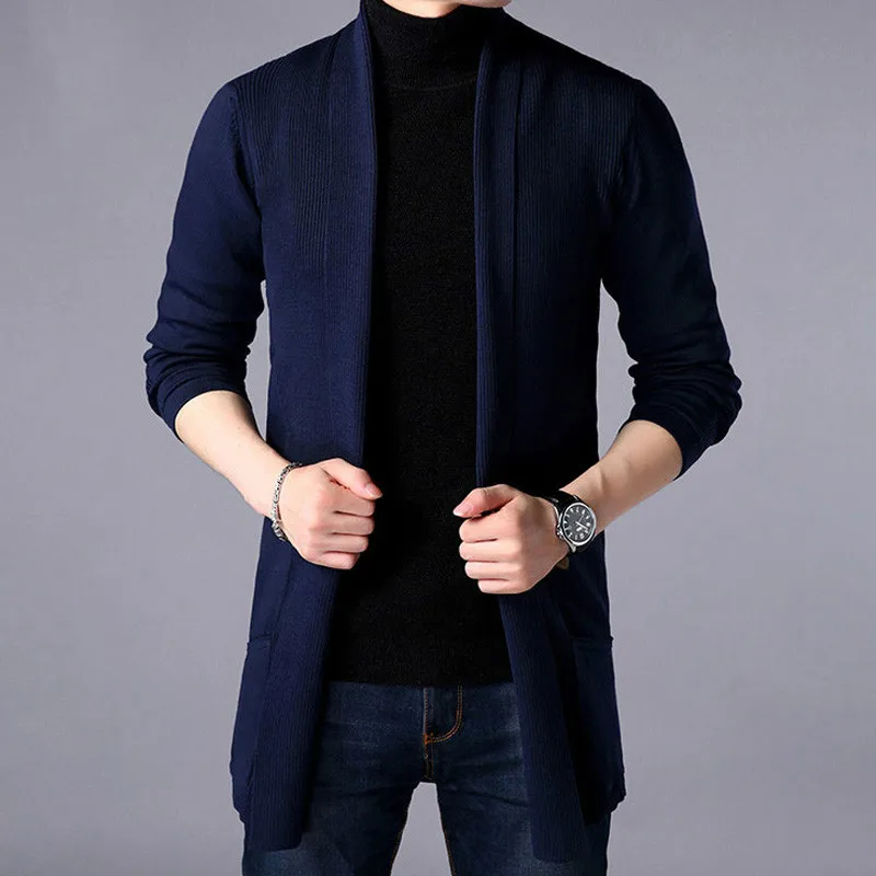 FAVOCENT 2019 Men's Sweaters New Autumn Casual Solid Knitted Male Cardigan Designer Homme Sweater Slim Fitted Warm Clothing black cardigan men Sweaters