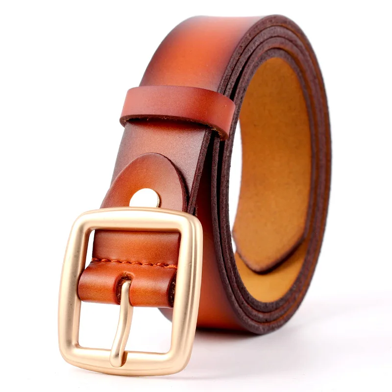 CAMEL Deepeel 1 шт., 2,8 см* 100-110 см, модный дизайнерский кожаный ремень для отдыха, сплав, пряжка, второй слой, Воловья кожа, ремень для женщин, YB333 - Цвет: CAMEL