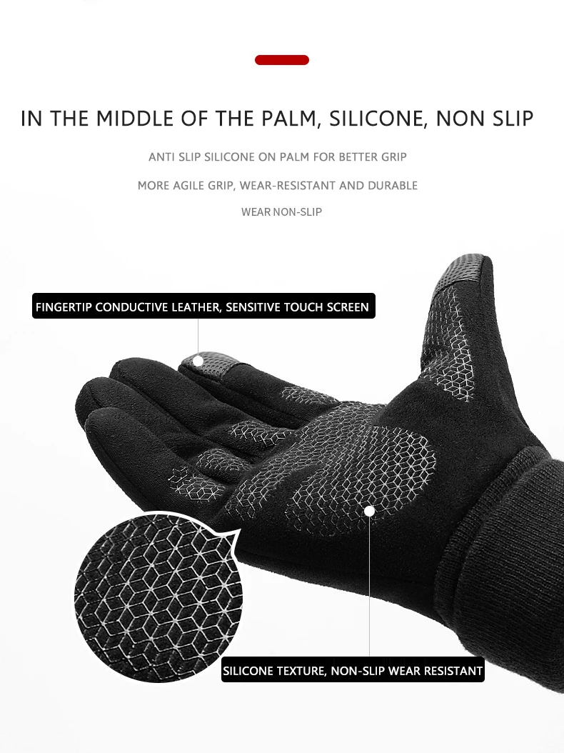 Зимние замшевые перчатки для верховой езды для мужчин, для улицы, теплые, с сенсорным экраном, ветрозащитные, противоскользящие, антифриз, температурные защитные перчатки