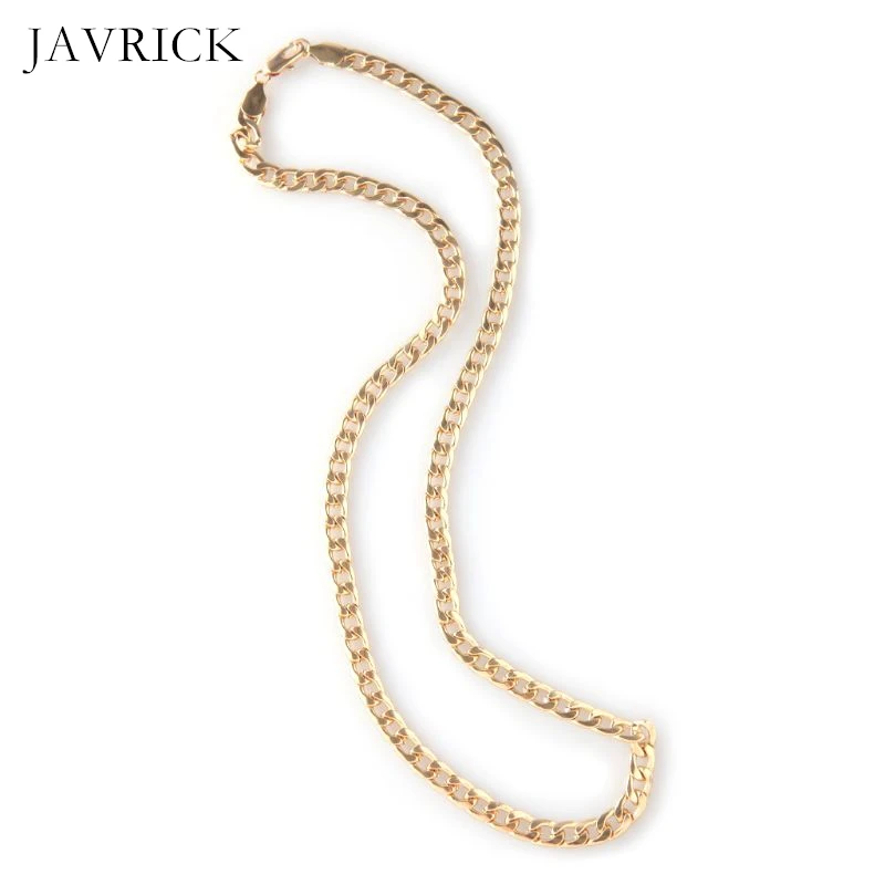 

Women Men Alloy Necklace 18K Gold Filled Vacuum Plating Chain Jewelry 20" 24" Personality Neck Decoration Birthday Gift
