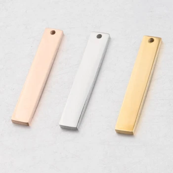 

Charm Charms Pendants for Jewelry Making Rectangle Stainless Steel DIY Blank Stamping Tag Engrave Diy Bracelet Neckalce Earring