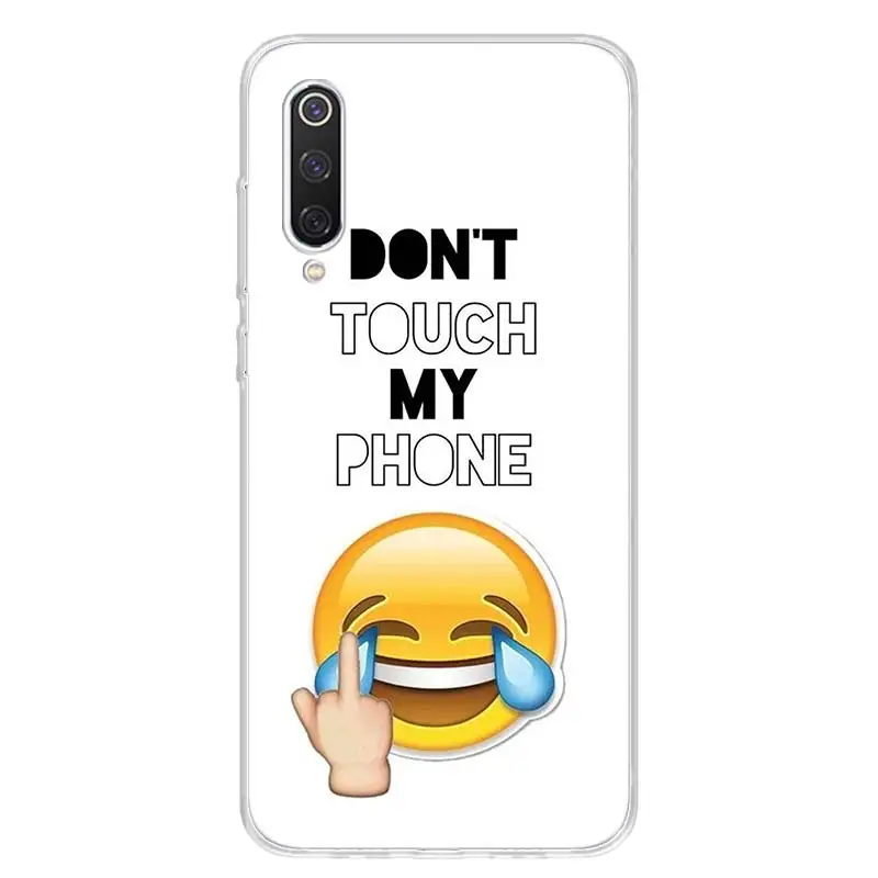 Надписью «Don't Touch My Phone»(не трогай мой крышка чехол для телефона для Xiao mi Red mi Note 8 Pro 8A 7 7A 5 5A 6A 4X S2 K20 mi 5X6X9 8 CC9 F1 корпус под плетенную сумку