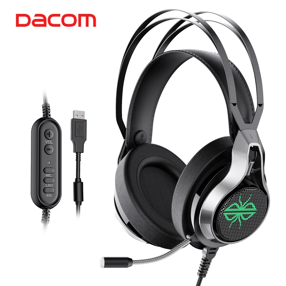 Проводные Игровые наушники Dacom GH05 для ноутбука геймерские Накладные 7 1 объемный