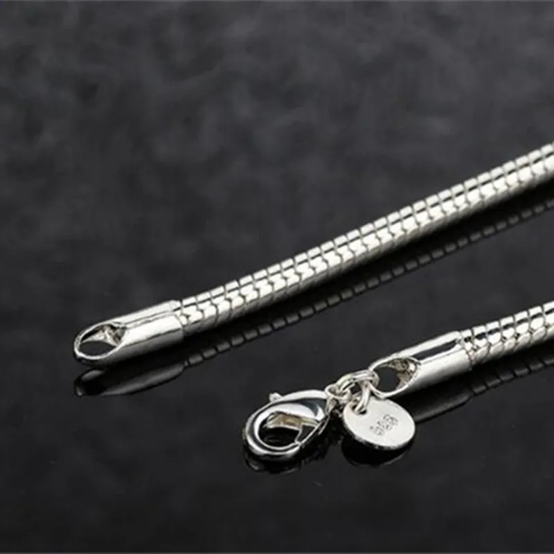 Модный дизайнерский женский браслет-цепочка из серебра 925 пробы 3 мм со змеиным узором для девушек, вечерние браслеты-цепочки для рукоделия