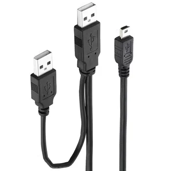 

Dual USB 2.0 Type A to USB Mini 5-Pin Type B x1 Y Data & Power Cable GDeals 0.7M