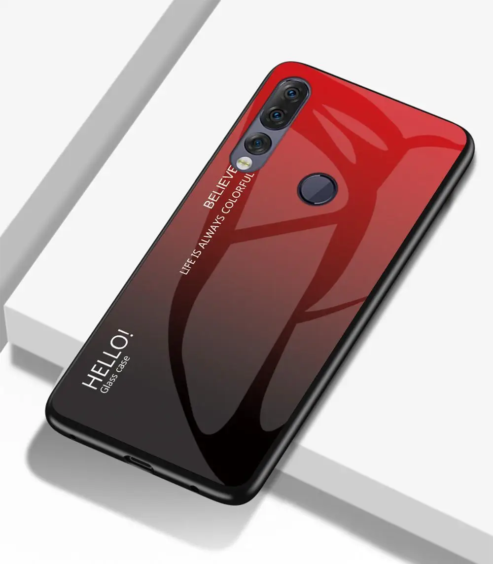Градиентный чехол из закаленного стекла для lenovo Z5S Z6 Lite Pro мягкий силиконовый