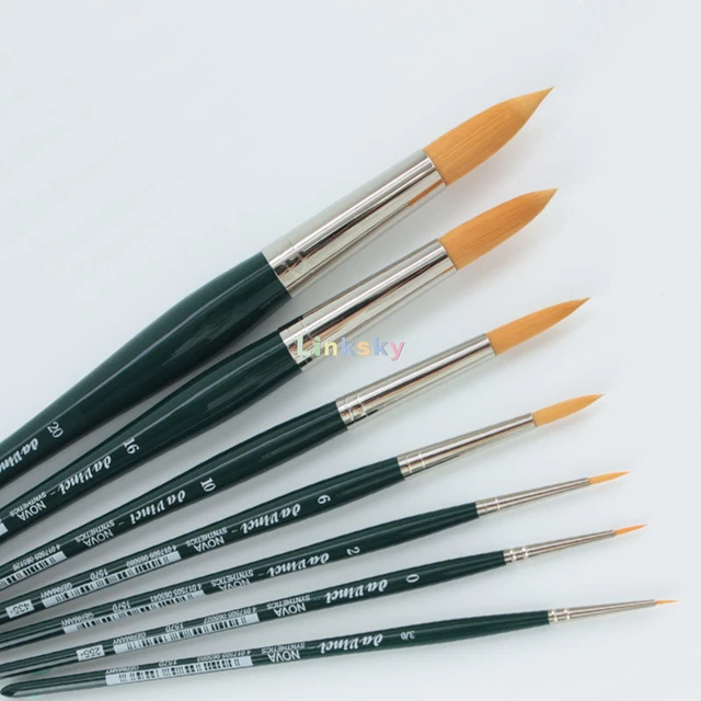 Da Vinci Nova Series 1570 Watercolor Brush, Round Synthetic, Size 0-26,high  Quality, Elastic Fibers, Even Brush Strokes - Paint Brushes - AliExpress