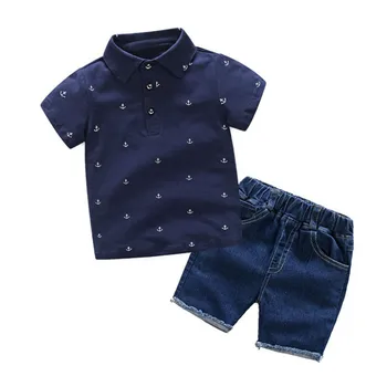 

Summer Baby Boys Clothes Suit Gentleman Style Wedding Shirt +Pants 2pcs Clothes for Boys Summer Set Boys Clothing Sets
