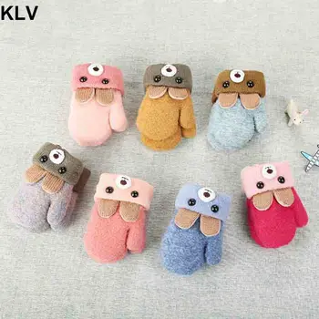 

0-3Years Winter Baby Boy Girl Knitted Gloves Thick Warm Rope Full Finger Mittens