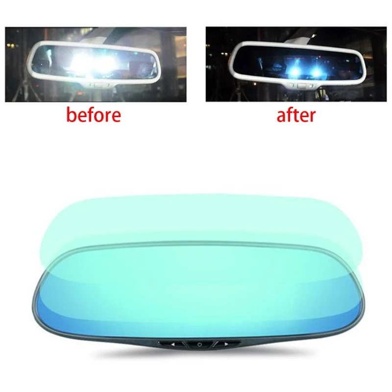 

29.5cmx 9cm Universal Car Rearview Mirror Film Blu-ray Film Anti-glare Film 23GC