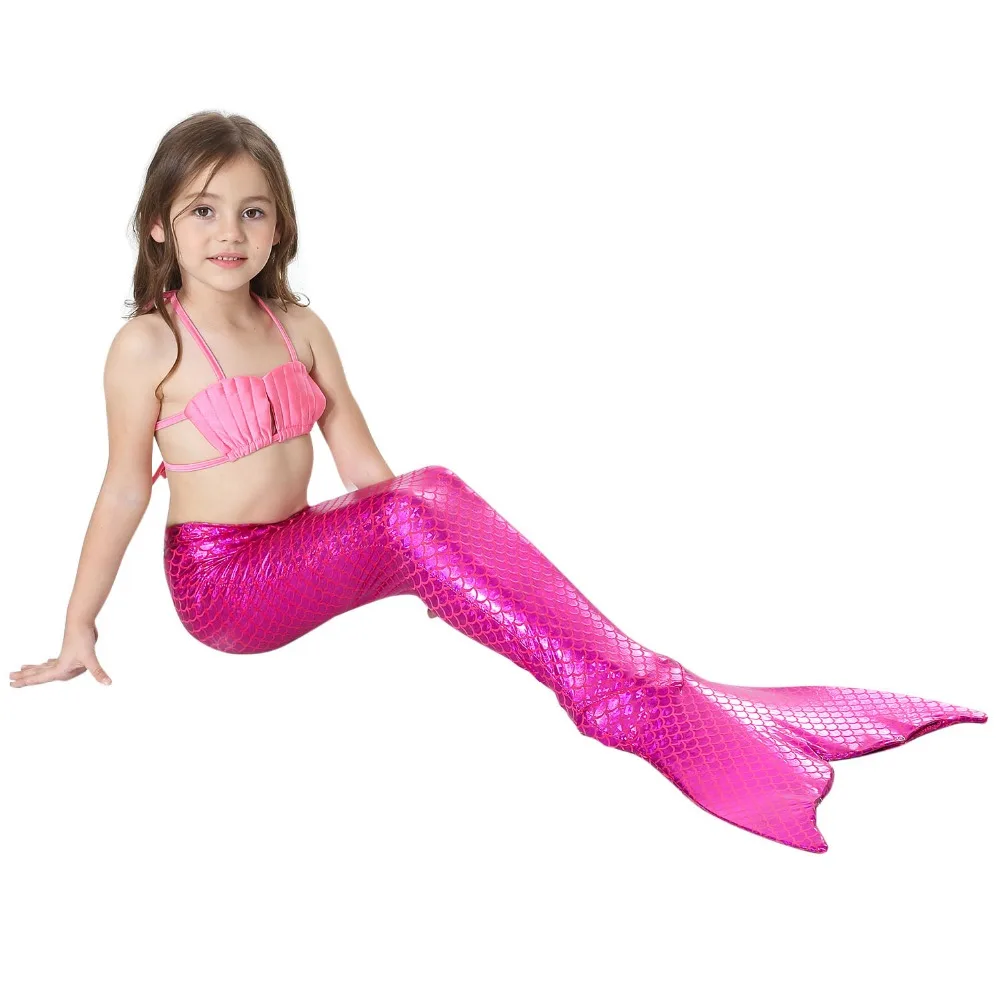 Купальник с изображением Русалочки Моноласты, хвосты для купания ребра Косплэй Детский комплект бикини для девочек купальный одеяло «хвост русалки» костюм для девочек Swimmabl