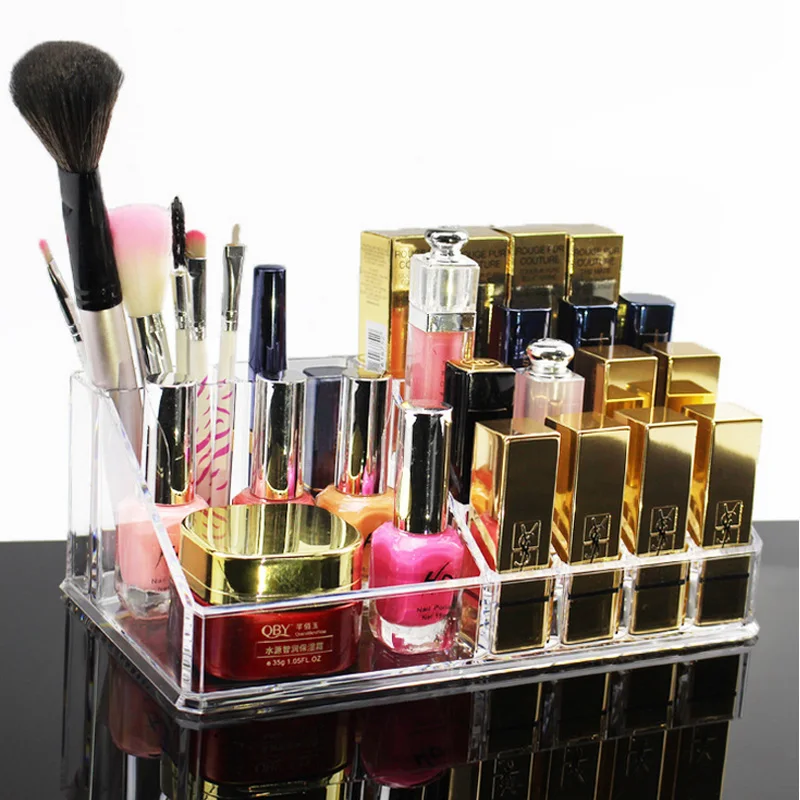 

Mordoa Transparent Acrylic Cosmetic Organizer Make-up Storage Holder Box Lipstick Display Stand Nail Polish Rack Fashion 22inch