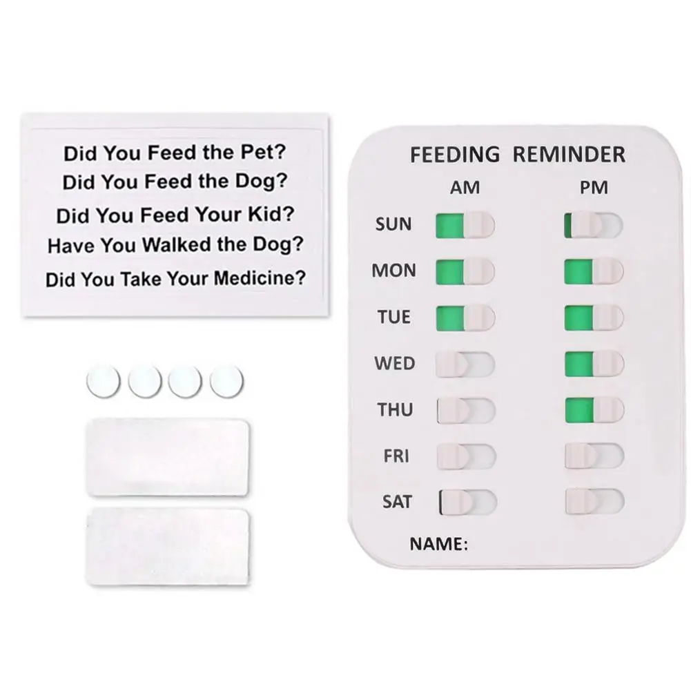 

Dog Feeding Reminder Pet Feeding Chart Elderly Sticker Daily Indication Chart 3 Times A Day Reminder For Puppy/Kids/Old People