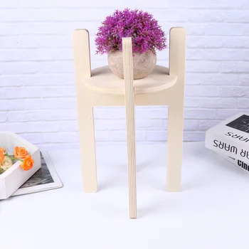 

Flower Stand Creative Simple Wooden Modern Solid Wood Balcony Indoor Living Room Green Bonsai Frame Flower Pot Rack with Fixed B