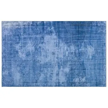 

Handmade Blue Vintage Overdyed Turkish Area Rug 177x278 Cm-5'10''X9'1''