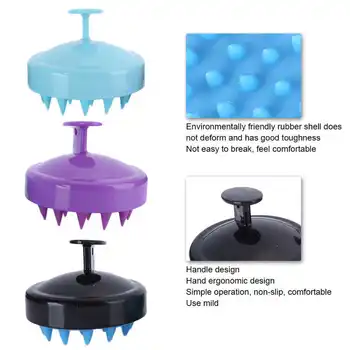 

3pcs Silicone Shampoo Brush Soft Scalp Massager Brush Anti-Slip Bathing Hair Washing Brush for Shower Hair Cleaning Care Tools
