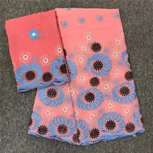 Швейцарская вуаль кружево в Швейцарии высокое качество 3 в 1 швейцарский Ткань новые Дубай бусины африканская французская кружевная ткань HL03265