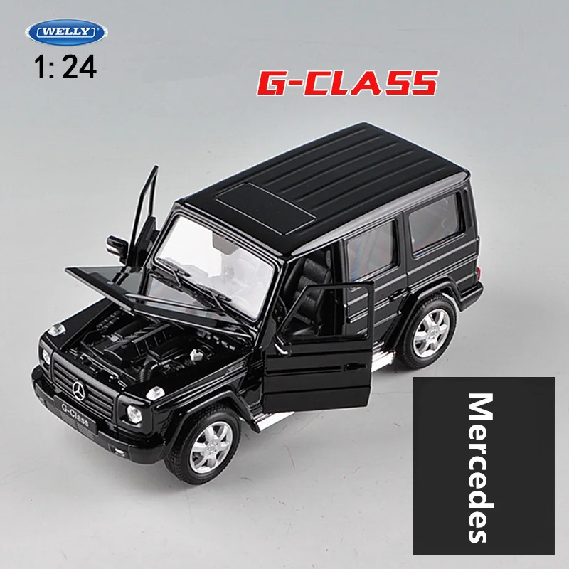 WELLY 1:24 Mercedes-Benz g-класс SUV автомобиль сплав модель автомобиля Моделирование Украшение автомобиля коллекция Подарочная игрушка Литье под давлением модель мальчика