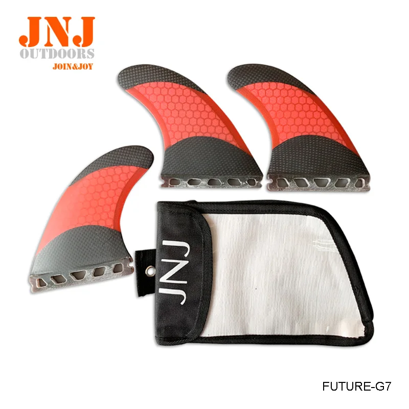 JNJ новый высококачественный красное стекловолокно carbon future Tri-set L G7 плавники (доска