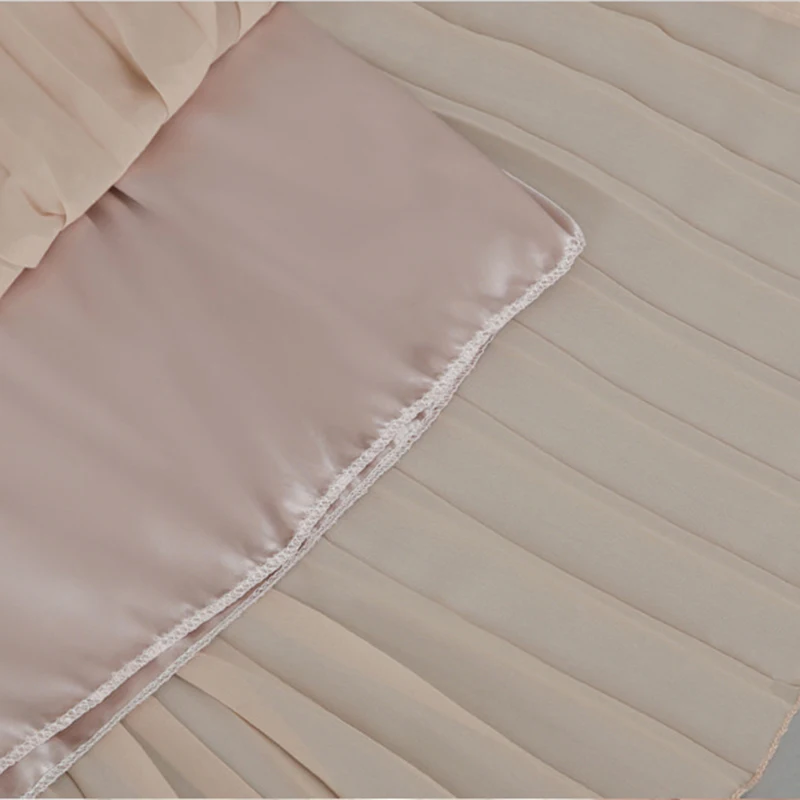 Heydress Женская мода Европейский стиль плиссированная средняя удлиненная юбка женская шифоновая Однотонная юбка женский эластичный пояс юбки