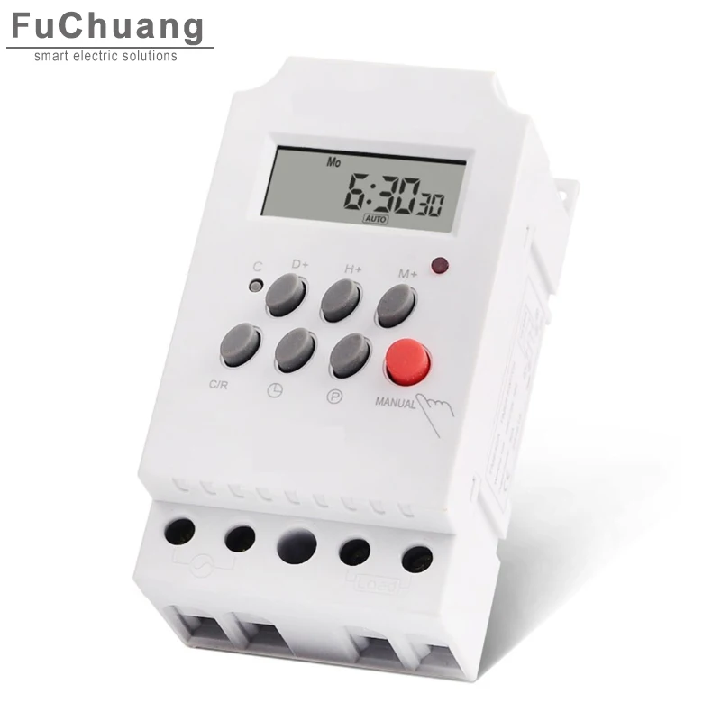 

Digital Timer Switch KG316T-II 12V 24V 110V 220V 7 Days Programmable 24hrs Time Relay Output Load High Power 30A