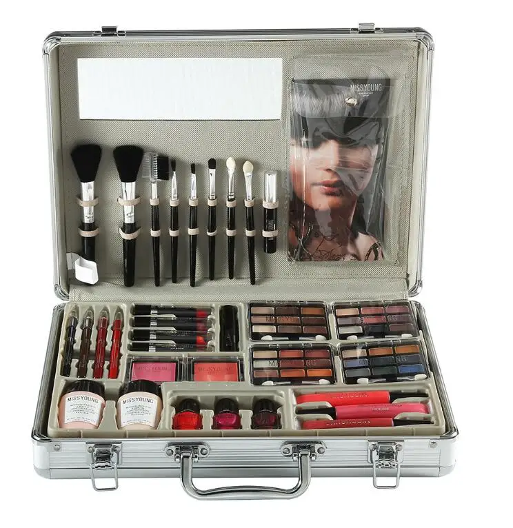 

Cosmetic Makeup Kit Hand-held Aluminum Alloy Cosmetic Makeup Kit Eye Shadow Lipstick Foundation Kit