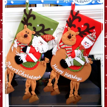 

Christmas Snowman Riding Is Old Man Riding Christmas Socks Christmas Tree Pendant Gift Bag Pendant