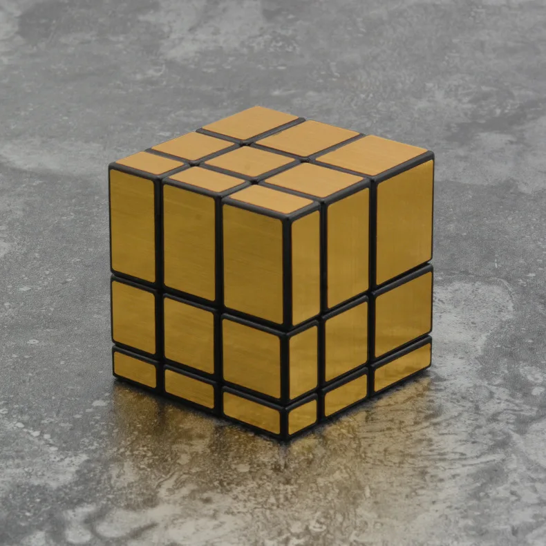 gold Shengshou 3x3x3 зеркальные Волшебные кубики Серебристая головоломка профессиональная скорость Cubo Magico литая головоломка с покрытием скоростной поворот обучающая детская игрушка - Цвет: gold