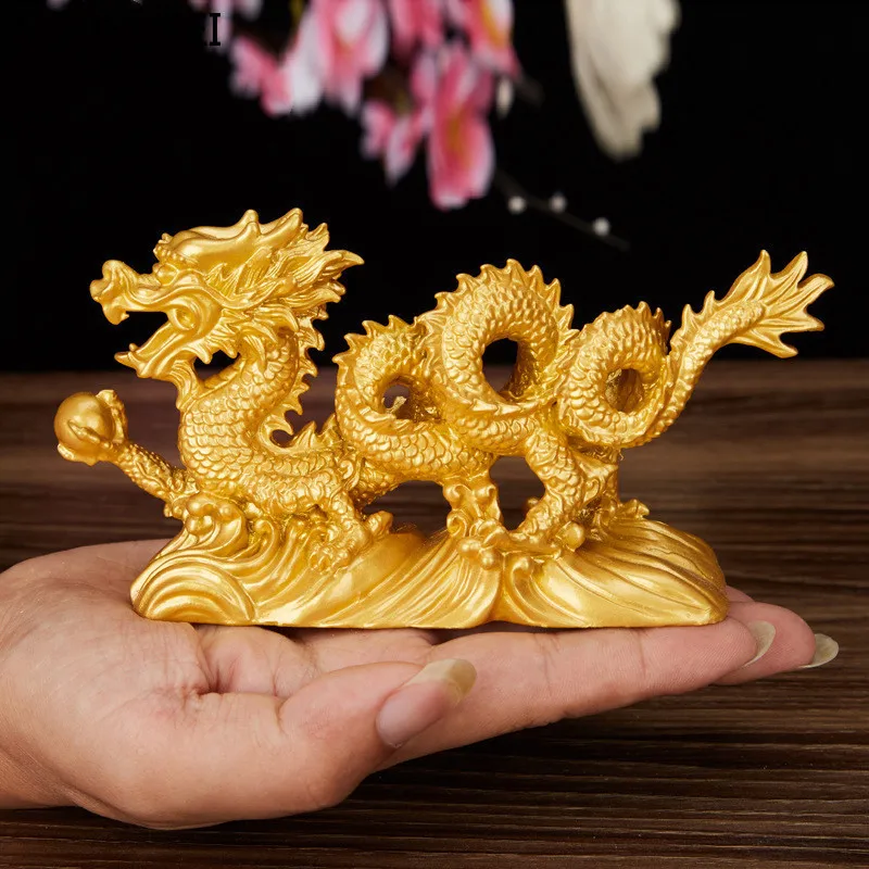 New style Lucky dragon resin decoration Living room bedroom study creative Shop opening auspicious crafts WSHYUFEI | Дом и сад