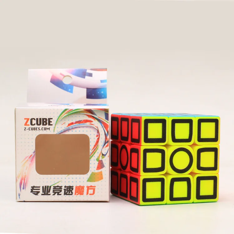 Z cube Magic cube 3x3x3 гладкая из углеродного волокна наклейки в форме куба, классное Детское игрушки для детей, подарки