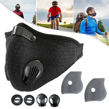 

HOT Black Respirator Mask Anti Dust Filter Activated Carbon Filtration Half Face DIY Washable Reusable Masks For Travel/ Cycling