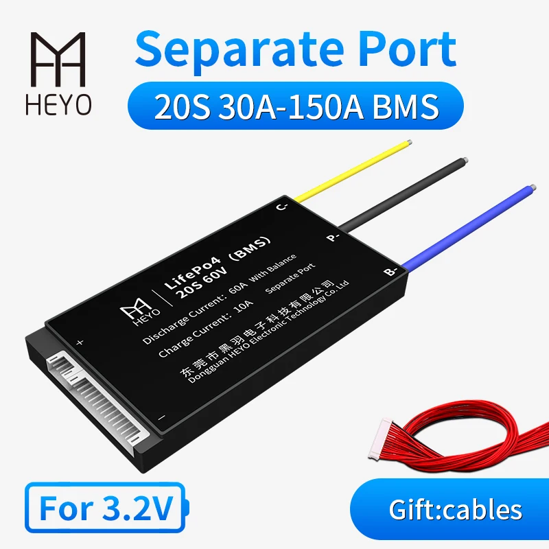 Lifepo4 bms 20s 60V 30ah 40ah 50a 60ah 80a защита от перезарядки и разряда с отдельным портом