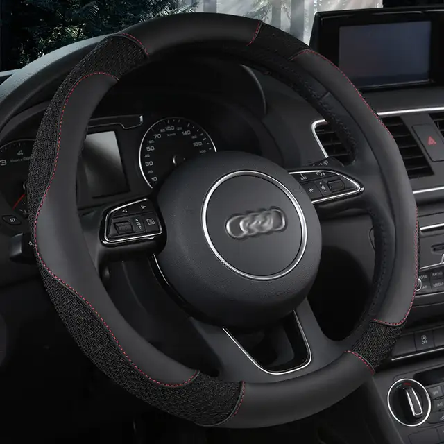 Us 28 8 20 Off Car Steering Wheel Cover Auto Interior Accessories For Audi A6 C5 C6 C7 4f Avant Allroad A7 Q5 Q7 In Automobiles Seat Covers From