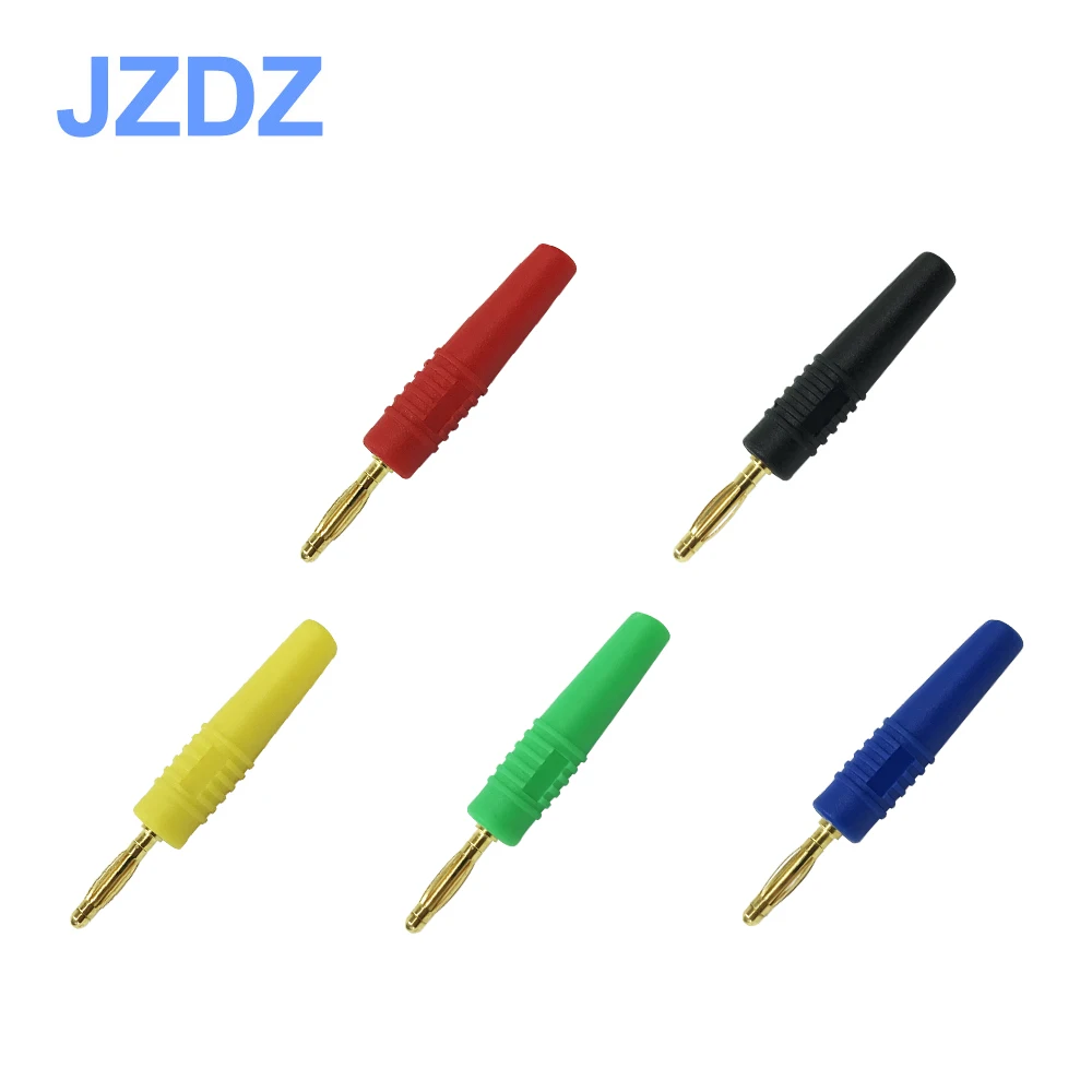 JZDZ J.10005 10 шт. 2 мм сварная ПВХ оболочка позолоченная Банановая вилка | Обустройство