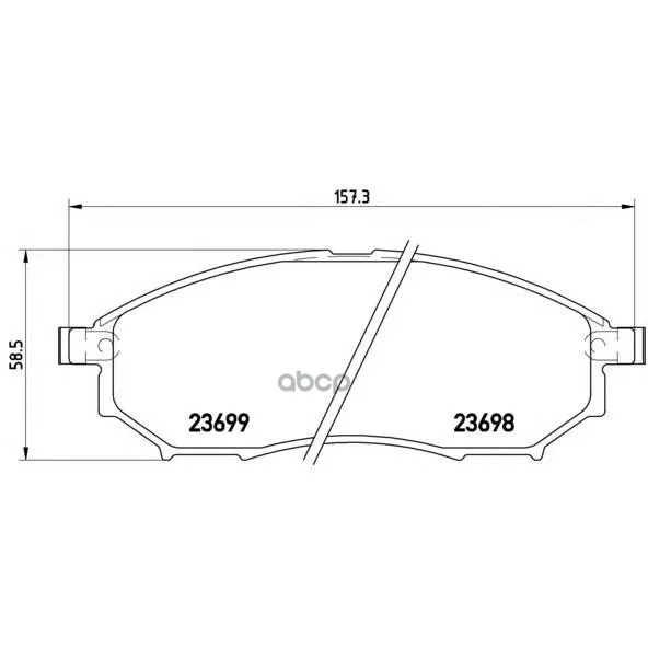 Колодки Тормозные Дисковые Передн Nissan: Murano(Z50) 05-, Navara(D40) 04-, Pathfinder(R51) 05- Brembo арт. P56058