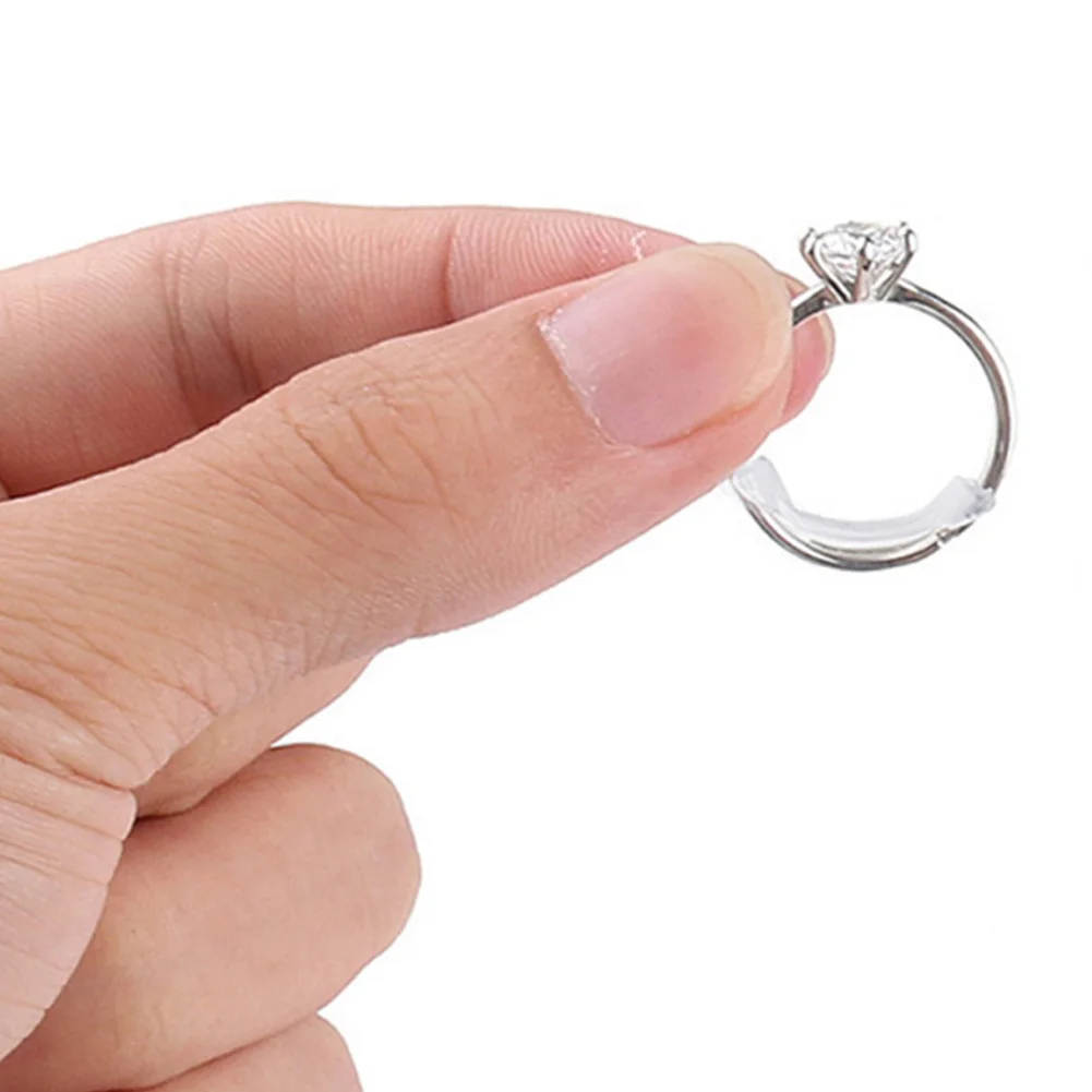 

10pcs Gift Adjustable Resizing Guard Tightener Ring Size Adjuster Invisible Transparent Accessories Anti Skid Reducer Shrink