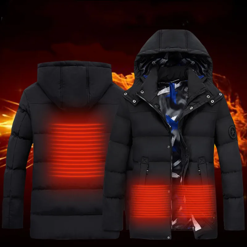 Мужская и женская зимняя Водонепроницаемая USB Инфракрасная куртка с капюшоном с подогревом, электрическая теплая одежда, пальто для спорта, альпинизма, пешего туризма