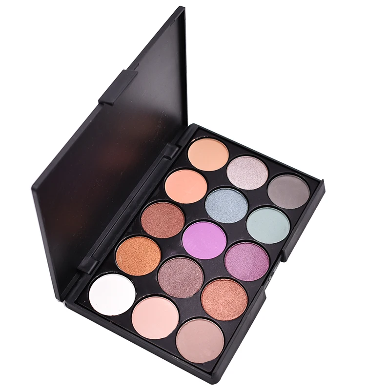 Cosmetic Makeup OEM 15 color Eyeshadow Palette low moq Matte Shimmer Eyeshadow Palette