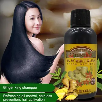 

60ml Ginger Hair Loss Shampoo Unisex Chinese Herbal Medicine Shampoo Hair Growth Treatment Oil Control Anti Dandruff Itch