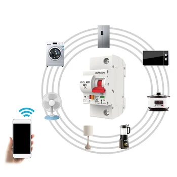 

1P WiFi Intelligent Circuit Breaker with Energy Monitoring and Meter Function Works with Alexa and Google Home