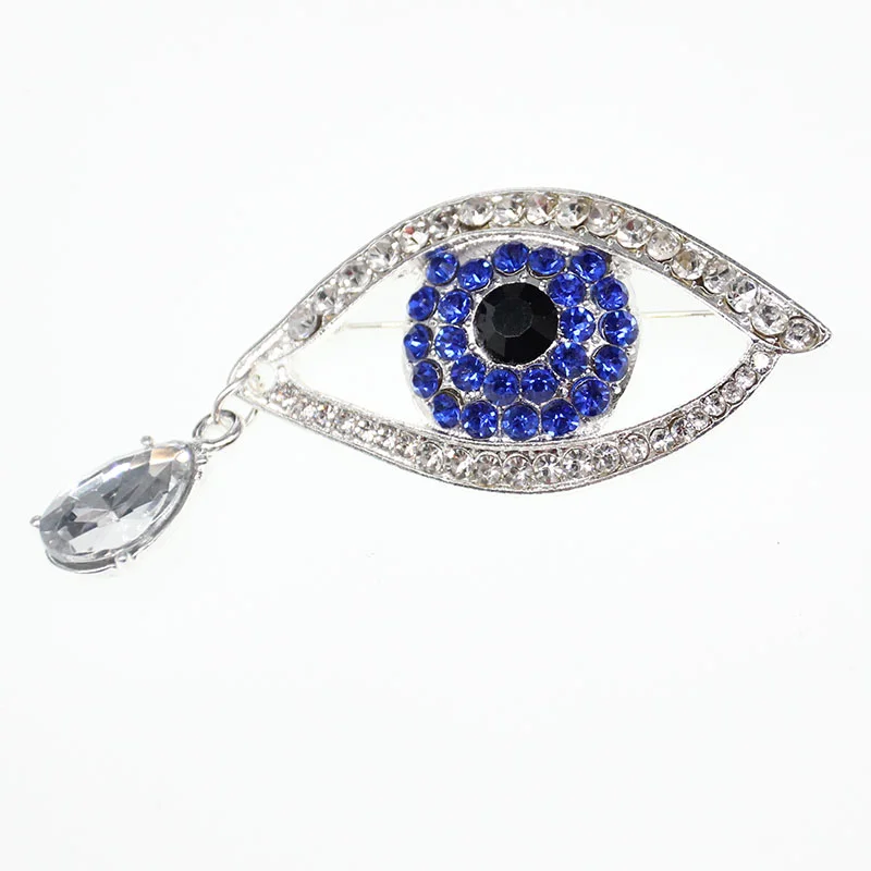 Lucky Tears 60*30 мм булавка со стразами и голубыми глазами для женщин/подарок|pins for women|eye