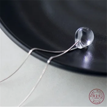 

WANTME Fashion Real 100% 925 Sterling Silver Mermaid Tear Pendant Necklace for Women Three Chain Lengths Optional Party Jewelry