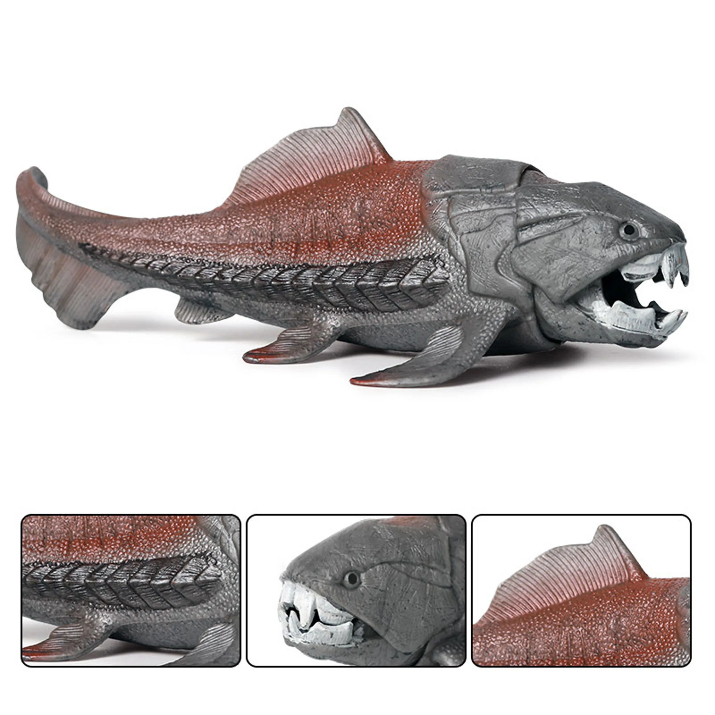 1 шт. серый древний морской жизни Dunkleosteus рыба игрушка дикой природы коллекция животных модель популярный детский Рождественский подарок