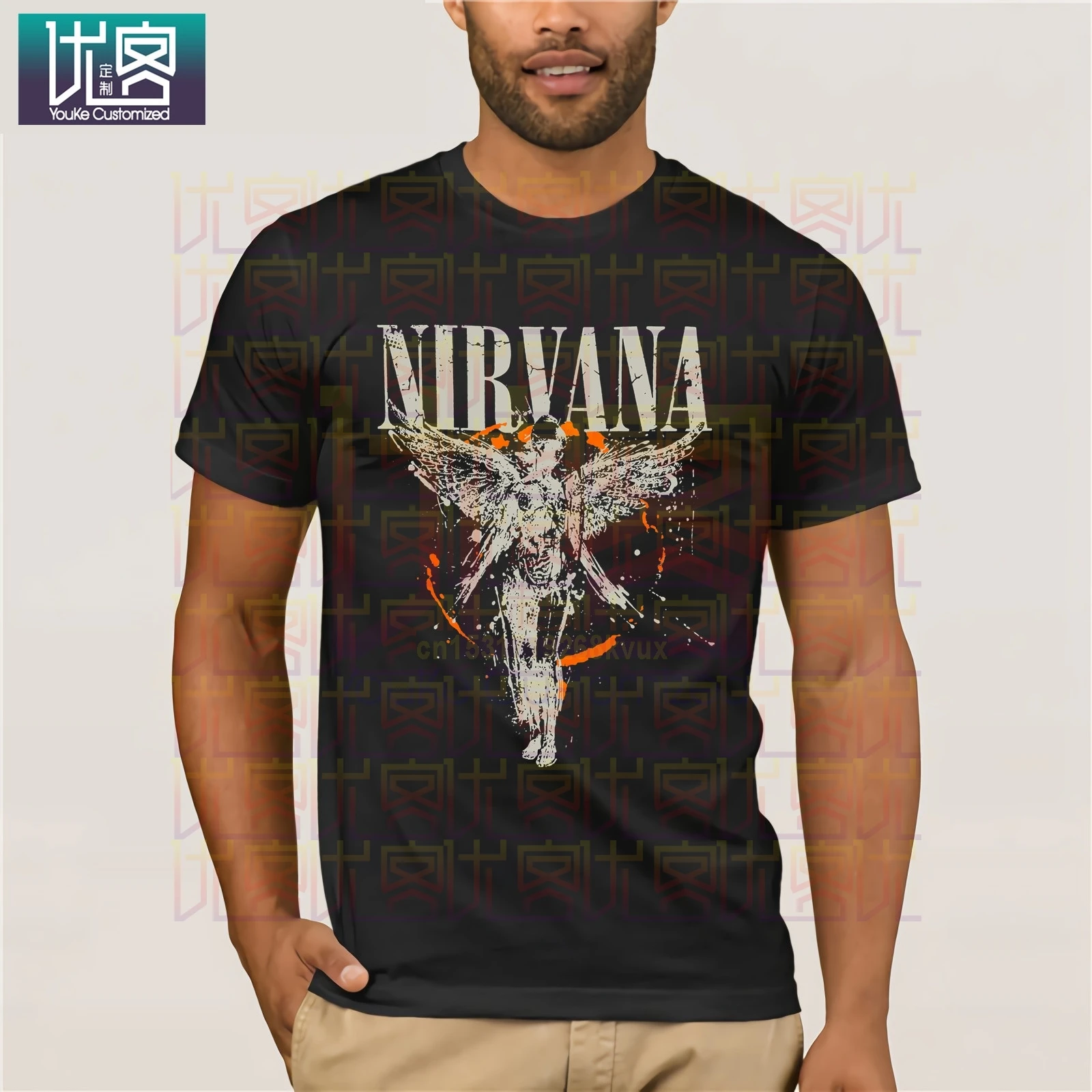 Футболка Nirvana с альбомом в матке Мужская футболка стиле рок-музыки мужская одежда